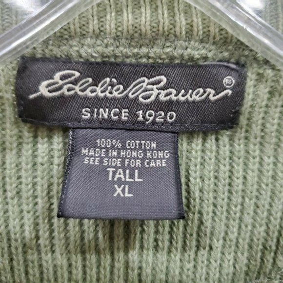 Eddie Bauer Hong Kong light green olive sweater - Picture 8 of 8